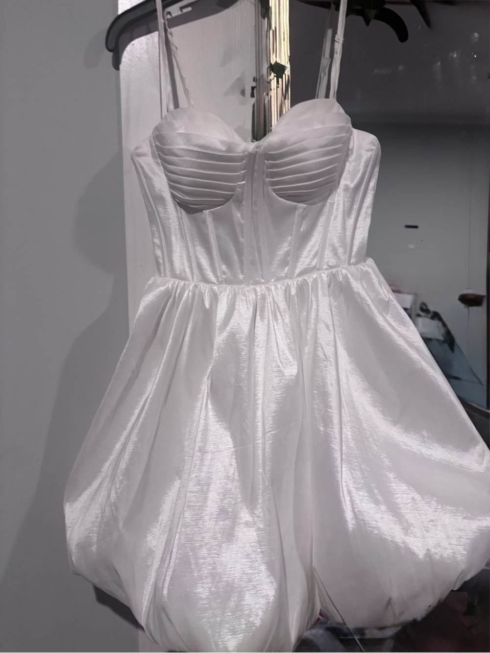 B Darlin White Mini Bubble Dress